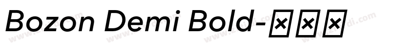 Bozon Demi Bold字体转换